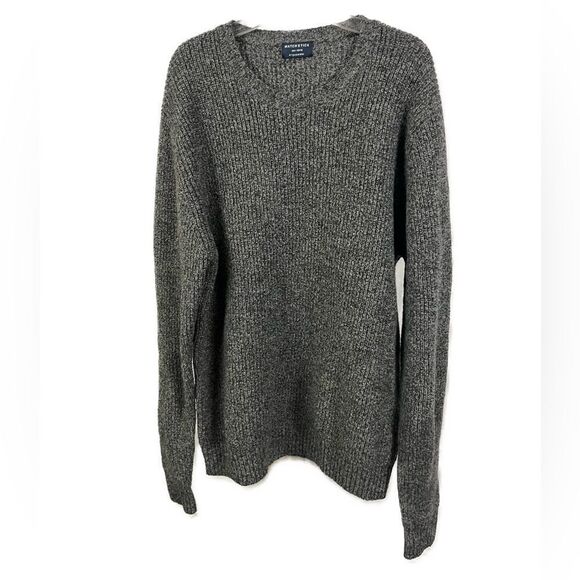 Matchstick Men's Lambswool Gray Crew Neck Pullover Sweater-‎ Size XL - Picture 1 of 6